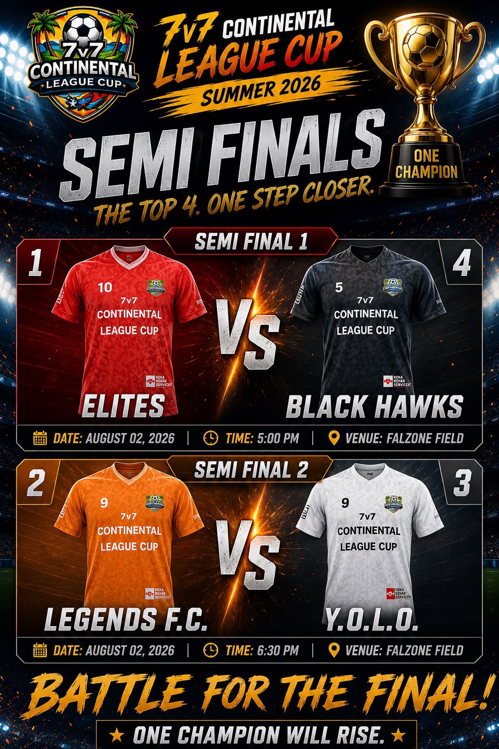 Summer 2026 semifinals poster